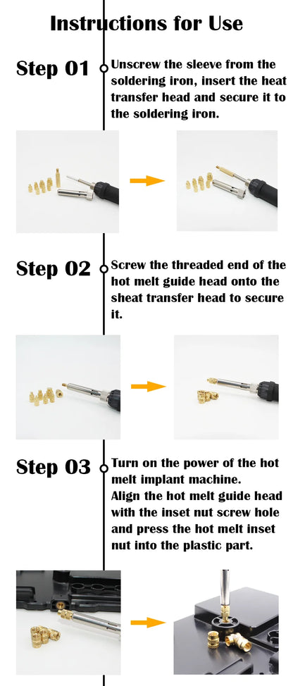 Brass Hot Melt Insert Knurled Nut – Copper Thermal Conduction Nut for 3D Printer Plastic Heat Insertion Tool