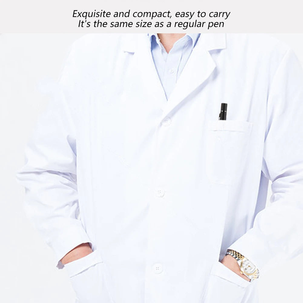 USB Rechargeable Medical Pen Light | Mini Nursing LED Flashlight with Stainless Steel Pocket Clip