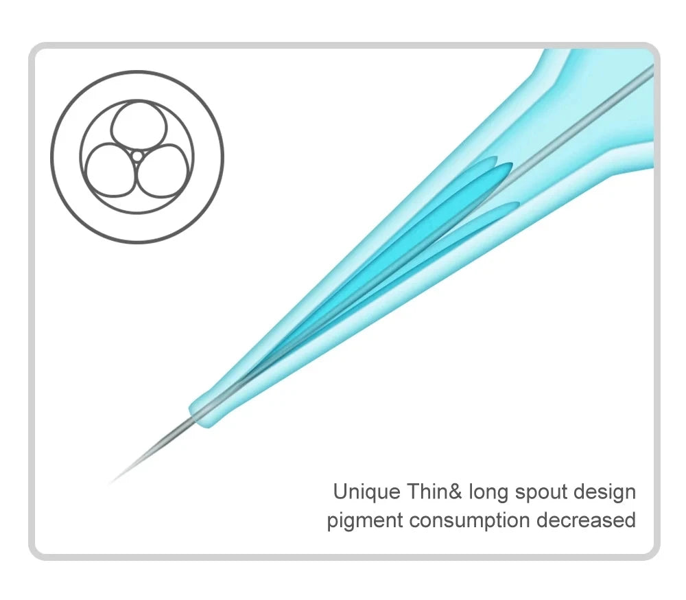 20pcs Gray Tattoo Cartridge Needles – Disposable Sterile Membrane System for Permanent Makeup Machines & Grips