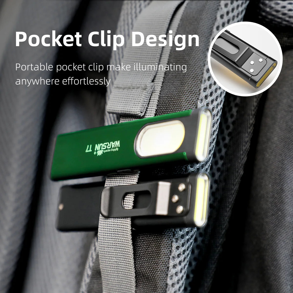 Warsun T7 LED Keychain Flashlight – 650Lm Mini Portable Torch with Magnet