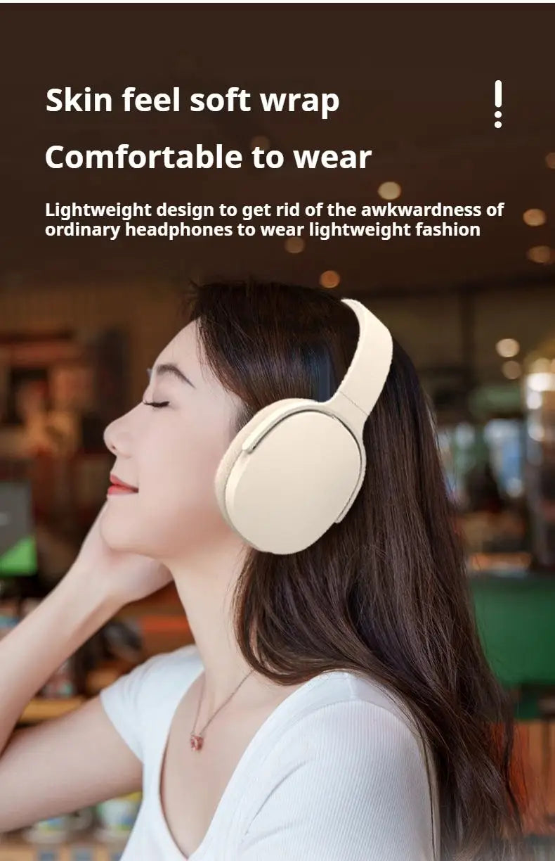 #P2961 Wireless Bluetooth 5.3 Headphones – Over-Ear HiFi Stereo Sports Earphones with TF/AUX Music Player & HD Mic