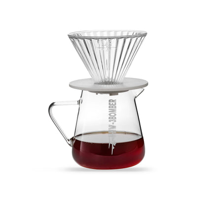 MHW-3BOMBER 500ml Glass Coffee Server — Espresso Dripper & Pour-Over Brewer Pot for Home Kitchen