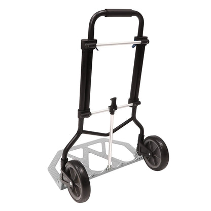Folding Hand Truck & Dolly — Adjustable Height Aluminum Portable Cart with Anti-Slip Wheels, 264lb Capacity