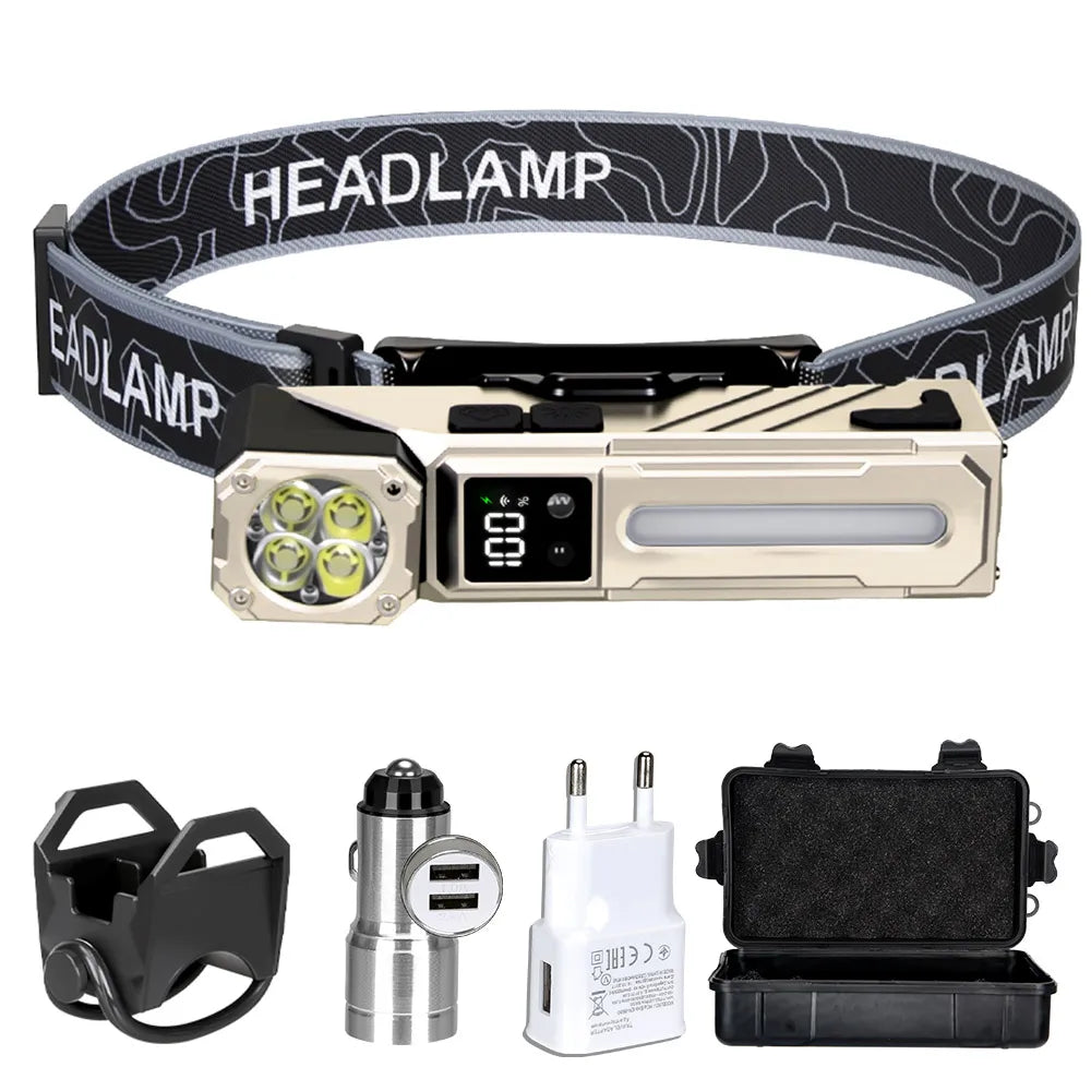 High-Power LED EDC Flashlight – Rechargeable Pocket Torch with RGB, Magnet & Clip for Camping & Fishing