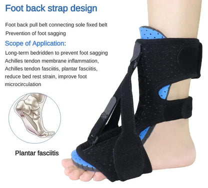 Adjustable Night Splint for Plantar Fasciitis – Soft Foot Drop Brace & Achilles Tendon Stretcher for Pain Relief and Sleep
