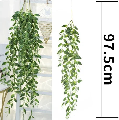 Handmade Wicker Rattan Wall Hanging Flower Planter – Garden Vine Basket Plant Holder