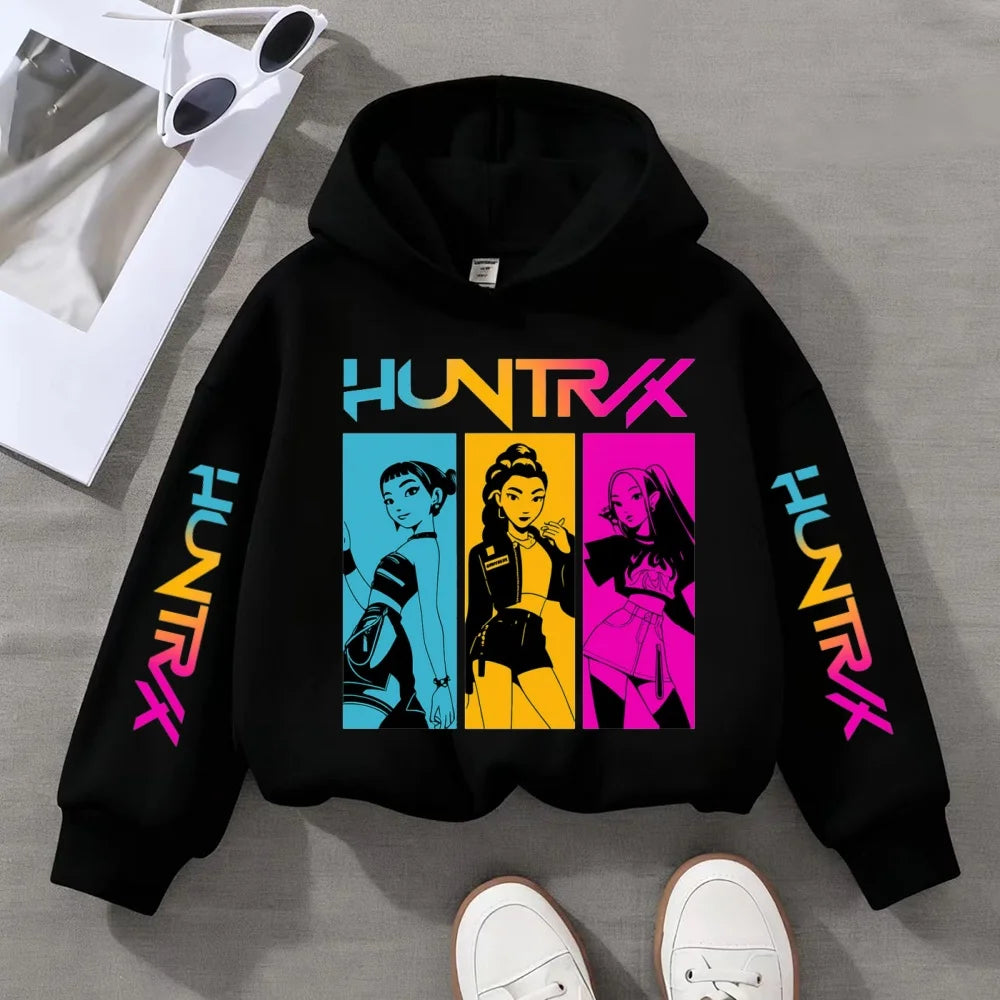 2025 Fall/Winter KPop Demon Hunters Hoodie – Cute Fashion Sweatshirt for Girls, Children's Clothing