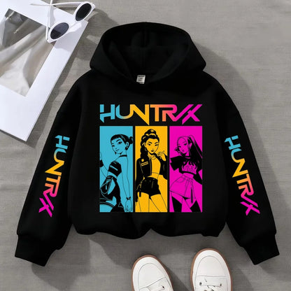 2025 Fall/Winter KPop Demon Hunters Hoodie – Cute Fashion Sweatshirt for Girls, Children's Clothing