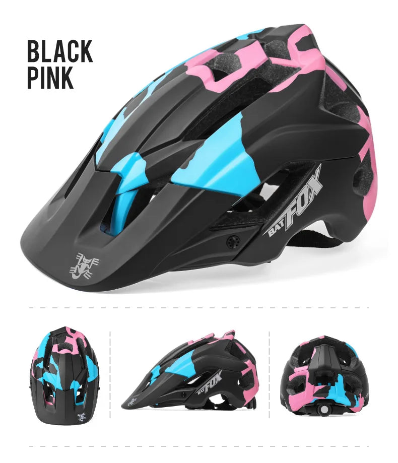 BATFOX Ultralight Bike Helmet – Molded Mountain & Road Helmet for Men, DH AM Cycling Equipment, Casco Ciclismo Bicicleta