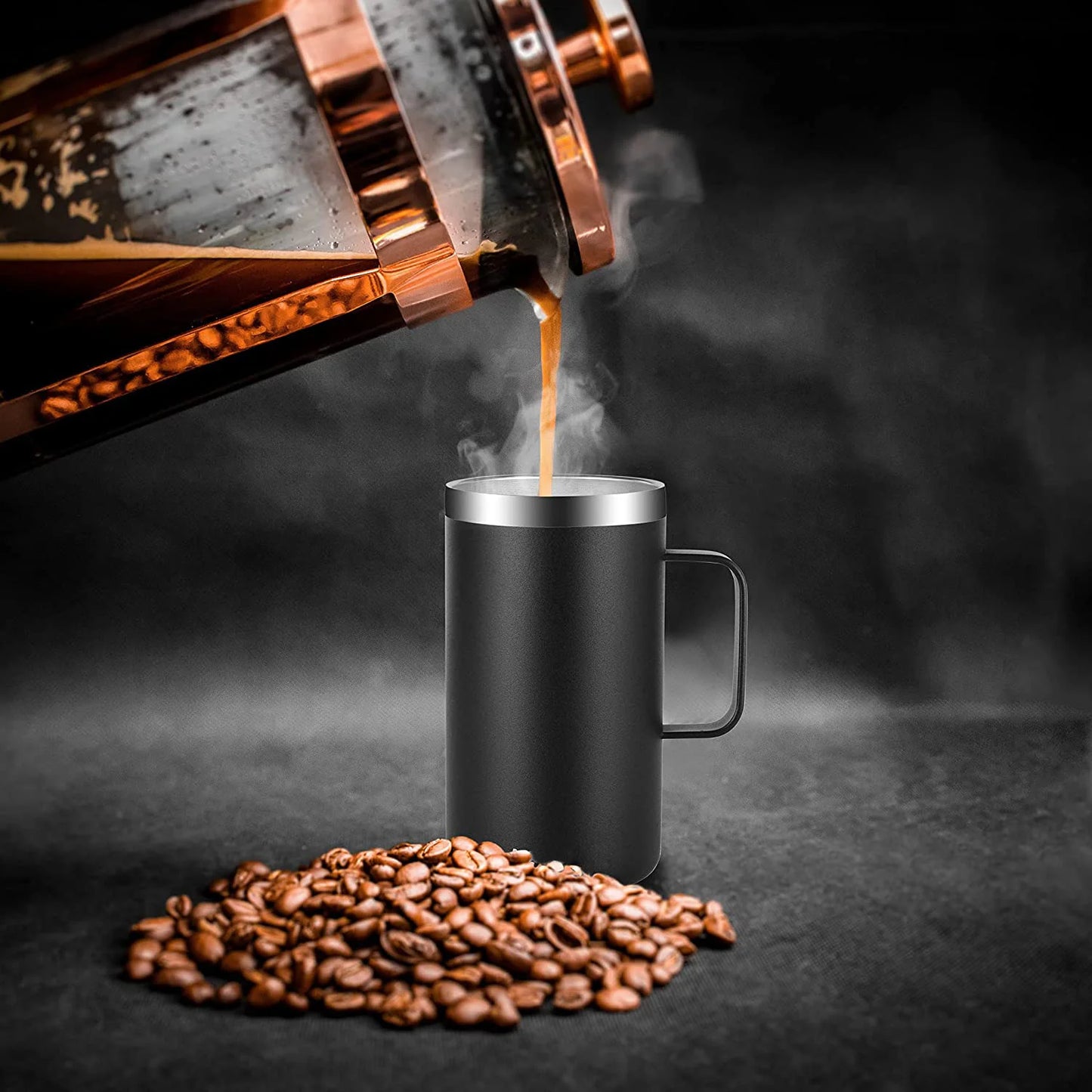 680ml Stainless Steel Leak-Proof Travel Coffee Thermos Mug Vacuum Insulated Water Bottle