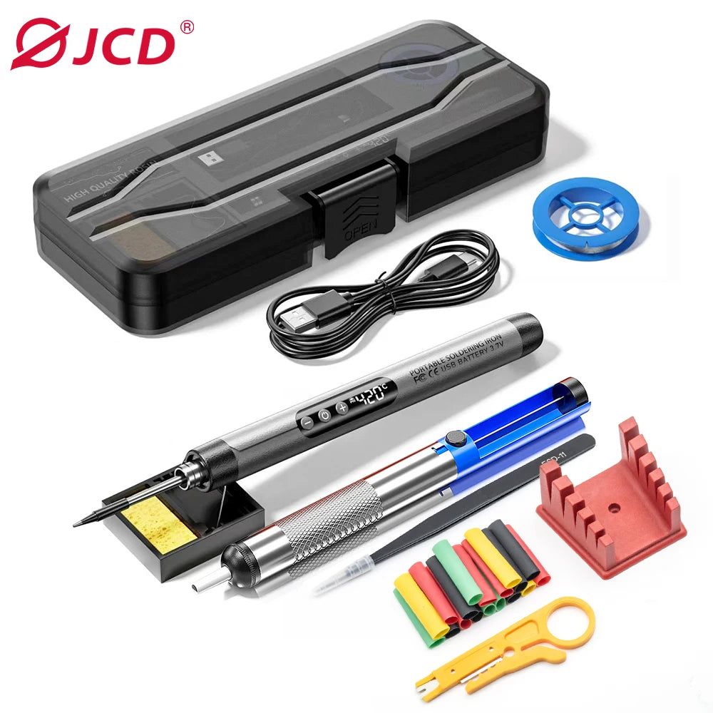 Multifunctional USB Electric Soldering Iron Kit – Adjustable 300–450℃ Digital Welding Tool Set