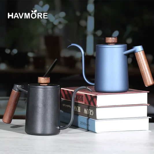 304 Stainless Steel 600ml Gooseneck Kettle — Long Spout Espresso Coffee Maker Teapot for Barista Tools