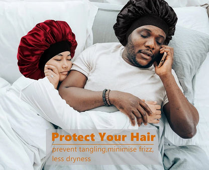 Men’s Silky Durag with Long Tail - Pirate Hat, Headband, Turban, Wave Cap, Unisex Satin Wig Cap with Elastic Band