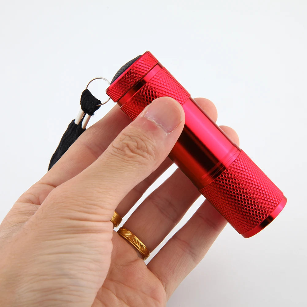 9/21LED UV Light 395nm Waterproof Flashlight – Portable Ultraviolet Torch for Nails, Black Light & Detection