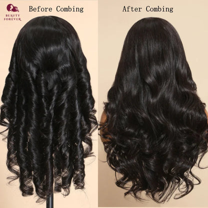 Beautyforever 3D Body Wave Lace Front Wig - Glueless, Ready-to-Wear, 100% Raw Human Hair, Bye Bye Knots