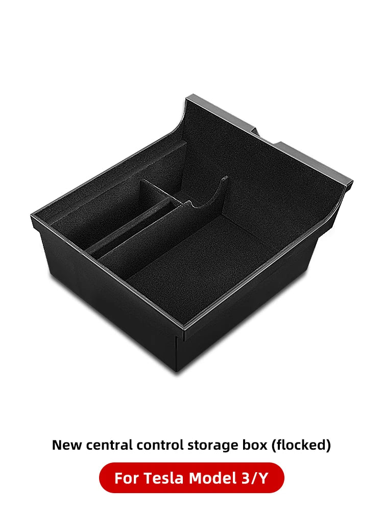 YZ Storage Box for Tesla Model 3 & Model Y – Center Armrest Hidden Box & Cup Holder Organizer, 2023-2022 Car Accessories