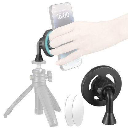 Magnetic Phone Tripod Mount Adapter with 1/4"-20 Hole - For MagSafe iPhone 15/14/13/12, Plus, Pro Max, Magsafe Case, Selfie Stick