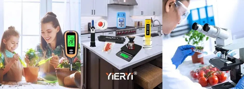 Yieryi TDS, EC, PH, Salinity & ORP Meter - H2, S.G, TEMP Water Quality Monitor for Pools & Aquariums