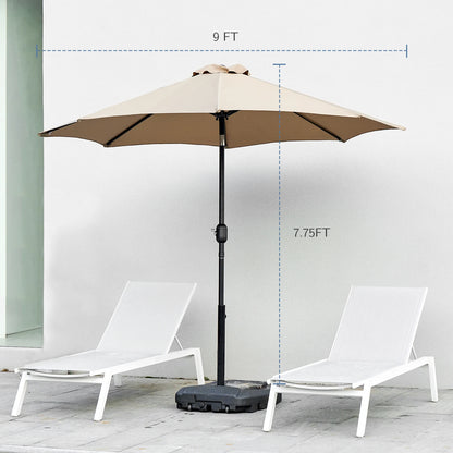 Outdoor Patio Umbrella UV Protection All-Weather Garden Pool Backyard Shade Canopy