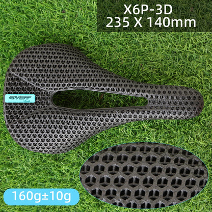 RYET 3D Printed Carbon Bike Saddle — 140/142mm Super Light EVA Road & MTB Racing Seat Cushion