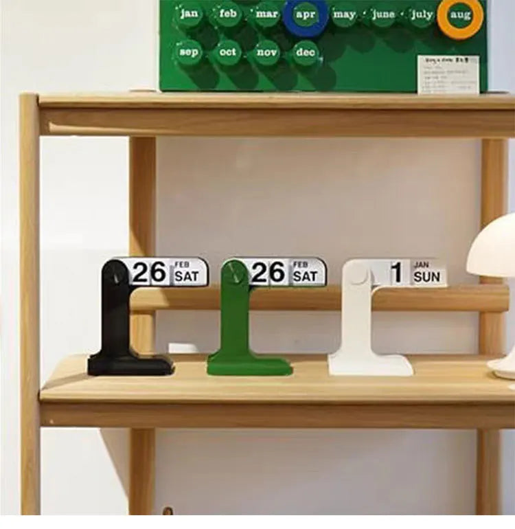 INS Design Desktop Flipping Calendar 2025-2024 – Creative Modern Office & Living Room Decor