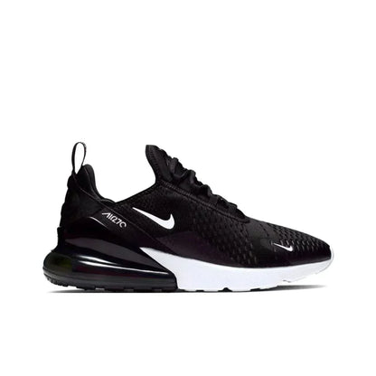 Nike Air Max 270 Running Shoes – Mesh, Shock Absorption, Non-Slip, Abrasion Resistant, Unisex Black & White Low Top
