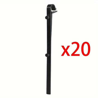 20-Pack Gutter Mesh Anchors & Universal Clamps – Eave Pins & Brush Clamps for Gutter Cleaning & Maintenance