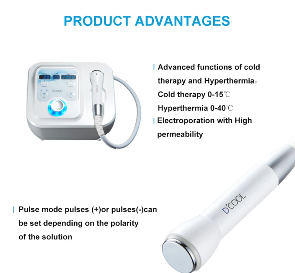 2024 NEW Dcool Portable Cool + Hot + EMS Facial Electroporation Machine – Skin Tightening, Anti-Puffiness Beauty Device