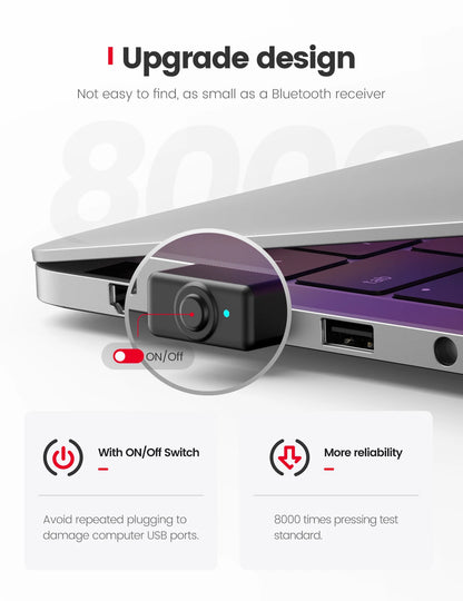 Vaydeer Mini Metal Mouse Jiggler – Premium Aluminum Alloy, Long Life Span, Plug and Play, 100% Undetectable