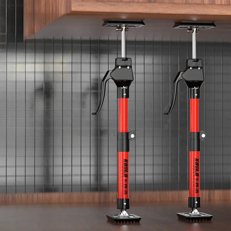 Adjustable Telescopic Support Rod – Steel Hand Jack Bracket for Hanging & Lifting Bathroom Cabinet Installation