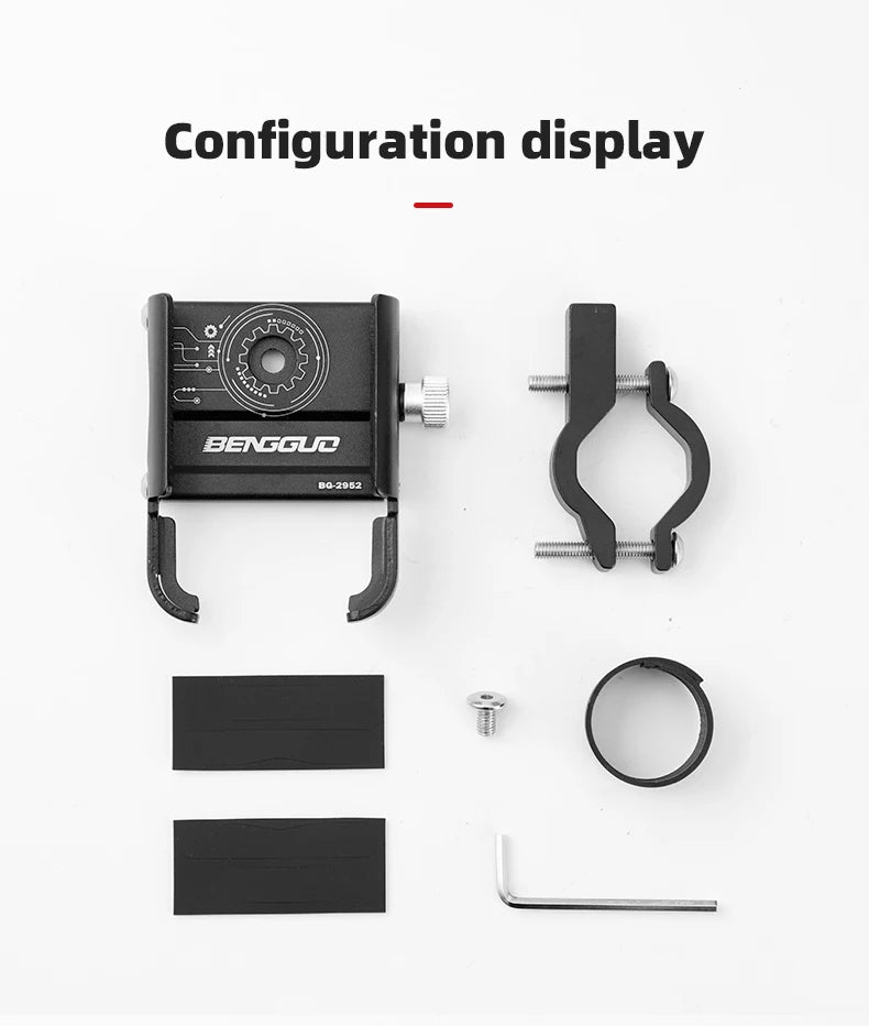 iBudim 360° Bike Phone Holder — Adjustable Handlebar Stand for 4.7–7.0" Smartphones & Motorcycles