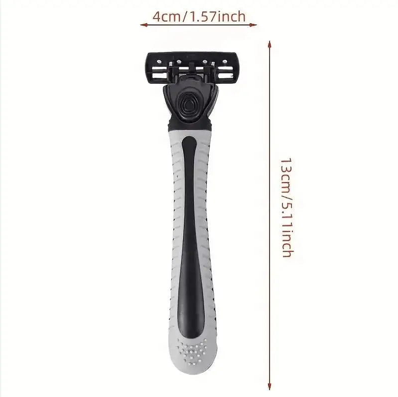6-Layer Manual Safety Razor – Stainless Steel Double Edge Blade Shaver ...