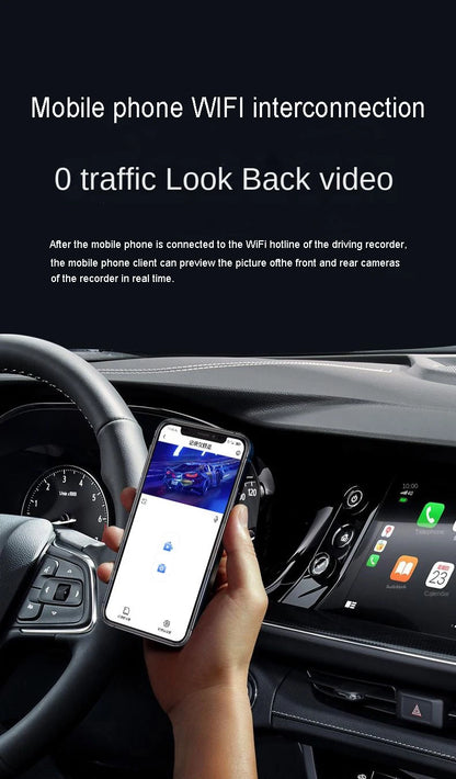 4 Channel Hidden Tachograph 4K Ultra HD Mini Dash Cam – Four Cameras with Rear View DVR, 24H Parking Monitor, BlackBox Video Recorder