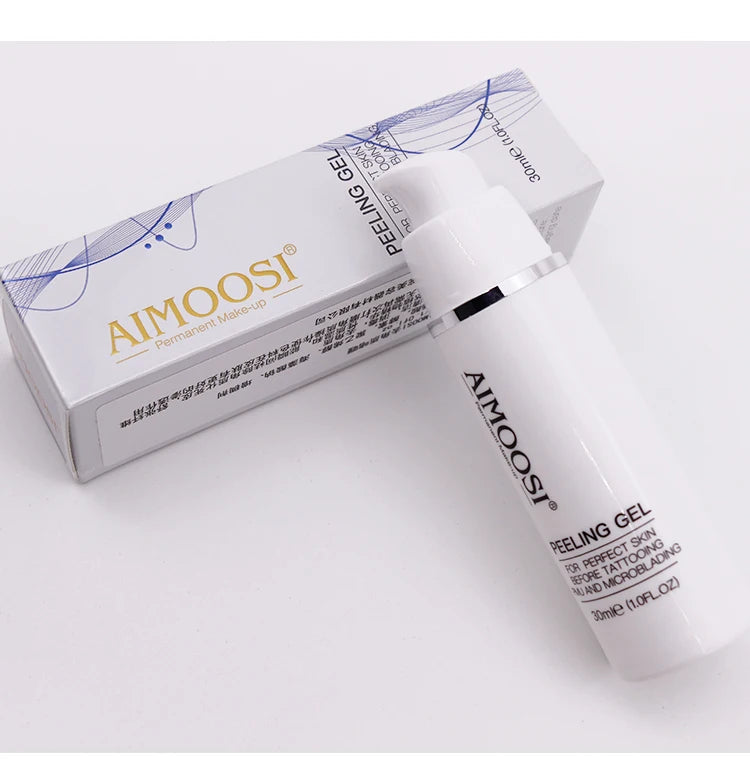 Aimoosi Exfoliating Gel – Clean Skin Cuticle Prep for Semi-Permanent Microblading, Eyebrow & Lip Tattoo Coloring