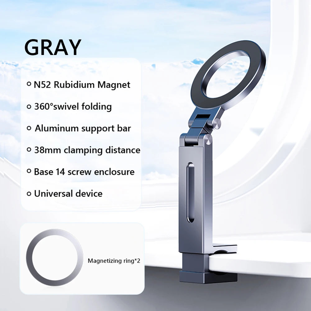 Universal Magnetic Phone Holder - Flexible Rotation, Hands-Free Airplane Phone Mount for iPhone 15 Pro Max Series, Travel Essentials