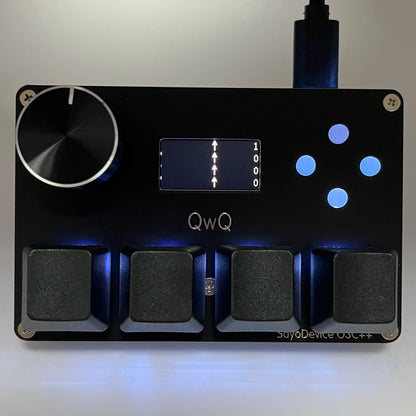 SayoDevice O3C++ OSU Keyboard | 4+4 Keys with OUTEMU Magnetic Pink Switches, Rapid Trigger, Knob & Screen, Copy Shortcut