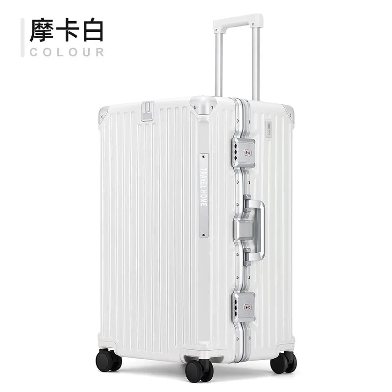 COLENARA Aluminum Frame Suitcase — High-Quality Large Capacity Trolley Travel Bag, 24", 26", 28", 30" Rolling Luggage
