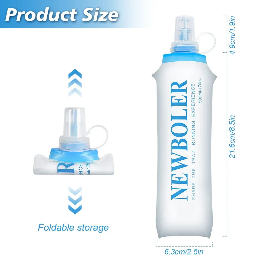 NEWBOLER Outdoor Sport Water Bladder — 1.5L/2L/3L TPU Soft Flask for Camping, Running & Biking