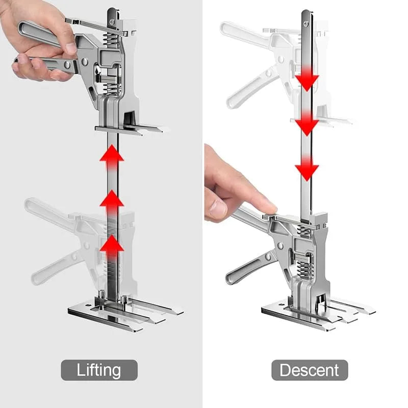 2-Pack Labor Saving Arm Jacks – 15.2" Aluminum Hand Lifting Tools with Bag for Furniture, Window & Door Installation