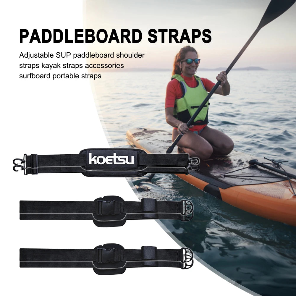 Adjustable Surfboard Shoulder Carry Sling – Paddle Board Strap & Deck Bag Carrier for SUP