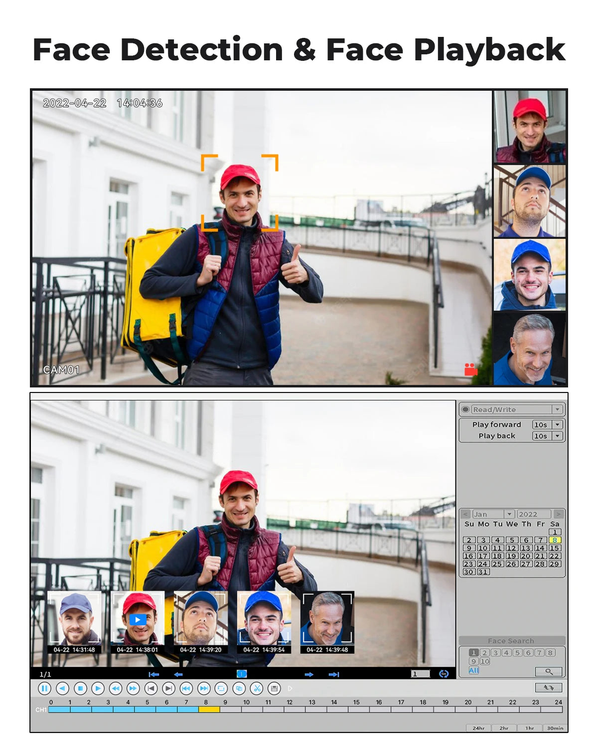 H.View 8CH 5MP Wireless WiFi Security Camera System — CCTV NVR Kit with Indoor/Outdoor Cameras & Two-Way Audio XMEye