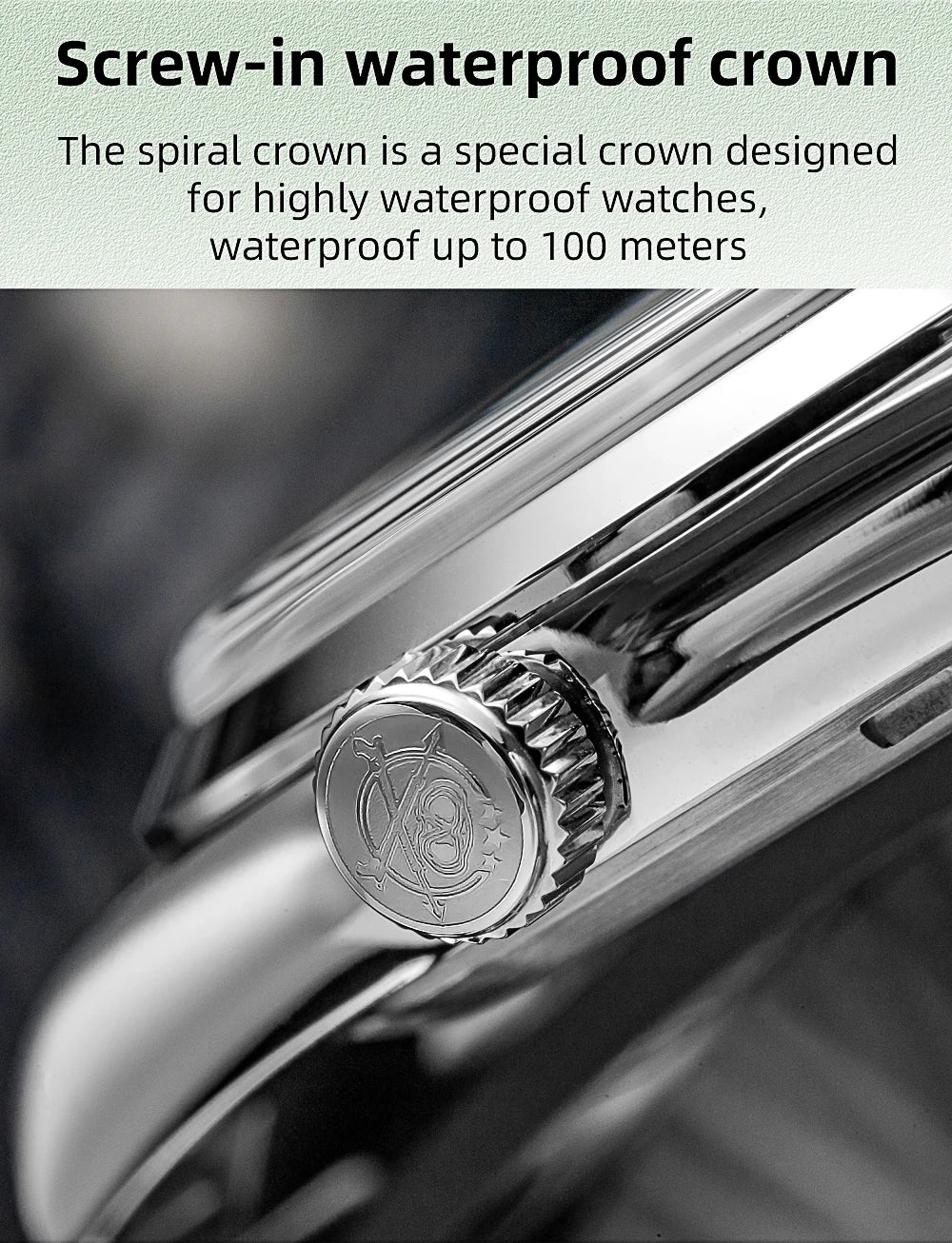 ADDIESDIVE Men's Luxury Quartz Watch – VH31, 100m Waterproof, Green AR Coating, Luminous, 316L Stainless Steel, 36mm