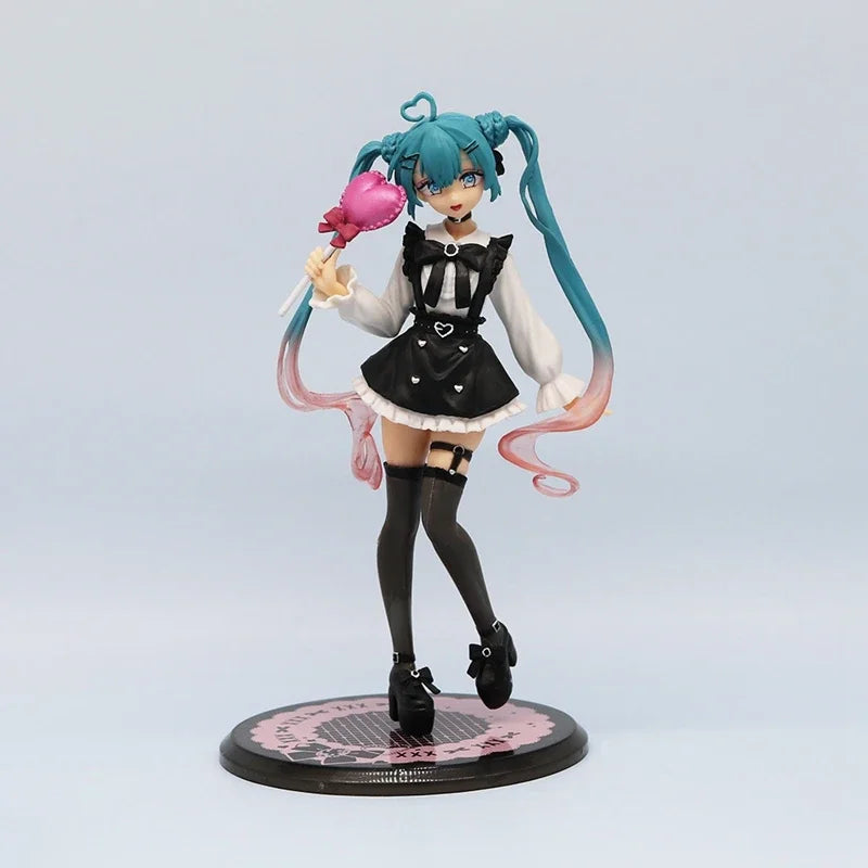 Hatsune Miku 11cm Neko T-Shirt Figure – Cute Anime Desktop Figurine Kawaii Girl Model Toy Gift