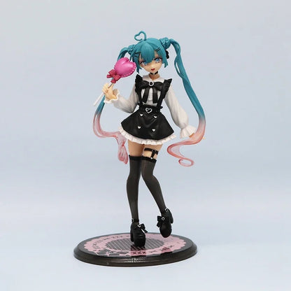Hatsune Miku 11cm Neko T-Shirt Figure – Cute Anime Desktop Figurine Kawaii Girl Model Toy Gift