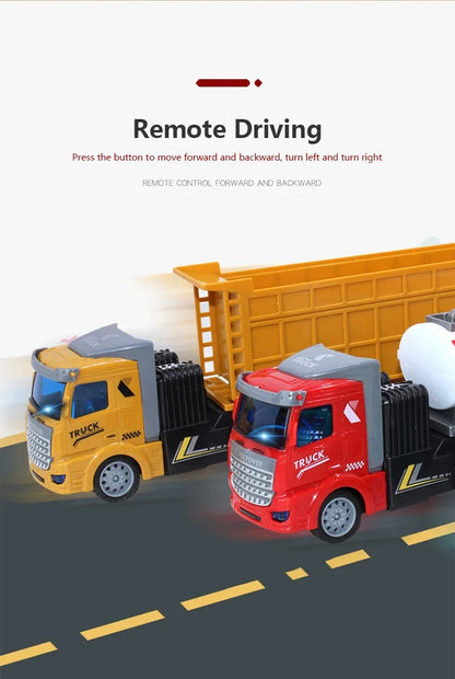 1/48 RC Heavy-Duty Semi-Trailer Truck – Remote Control Construction Dump Truck Toy for Boys Gift