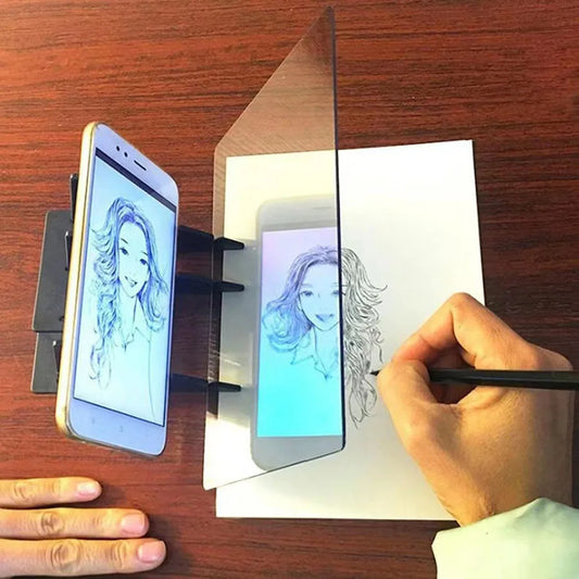 Portable Optical Drawing Copy Board – Imitation Tracing with Projection Screen, Learning Tool for Mobile and Tablet