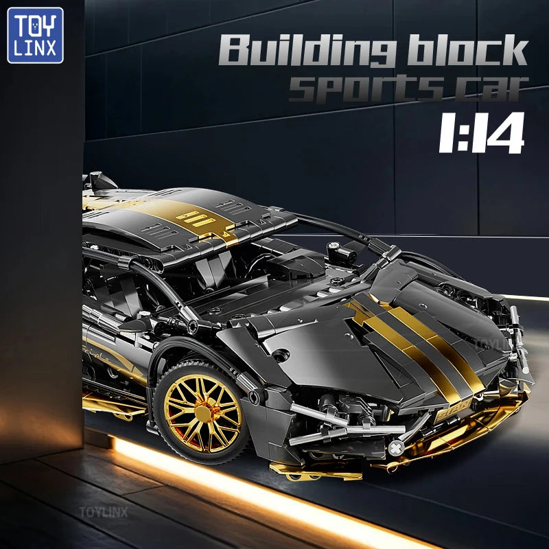 ToylinX 1:14 Supercar Building Block Toy – Optional Power Group, Technology Design for Adults & Kids, Christmas Gift with Box