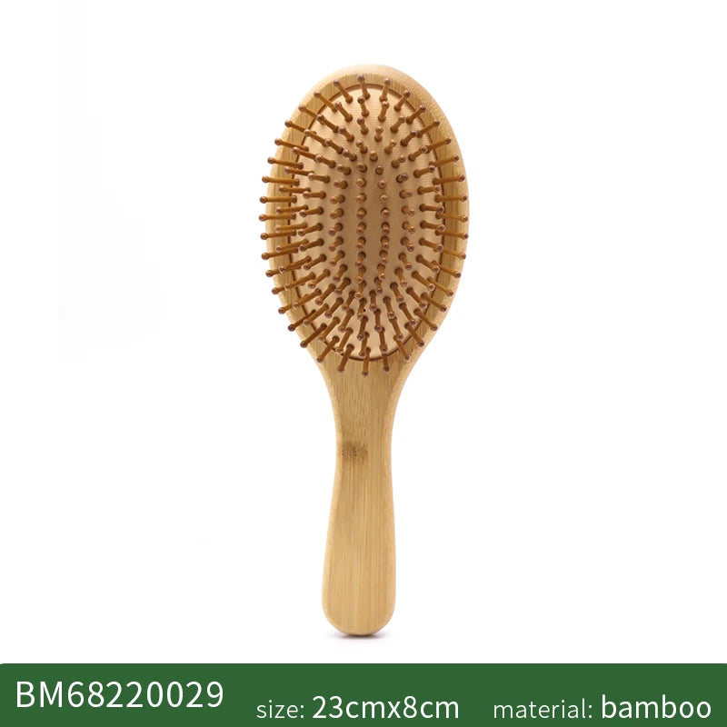 Bamboo Hair Brush for Women – Wide Tooth Styling Comb, Scalp Massage Brush for Smooth Hair & Barber Use