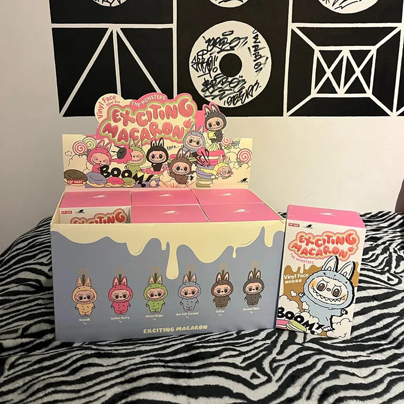Labubu Macaroon Sit Party Vinyl Face Blind Box – 1st & 2nd Generation Plush Doll Decorative Gift Surprise