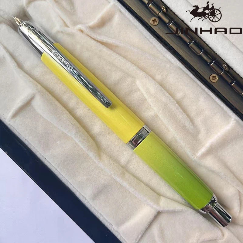 JINHAO Metal Fountain Pen – 10 Brand New Retractable Fine Nibs with Ink Converter